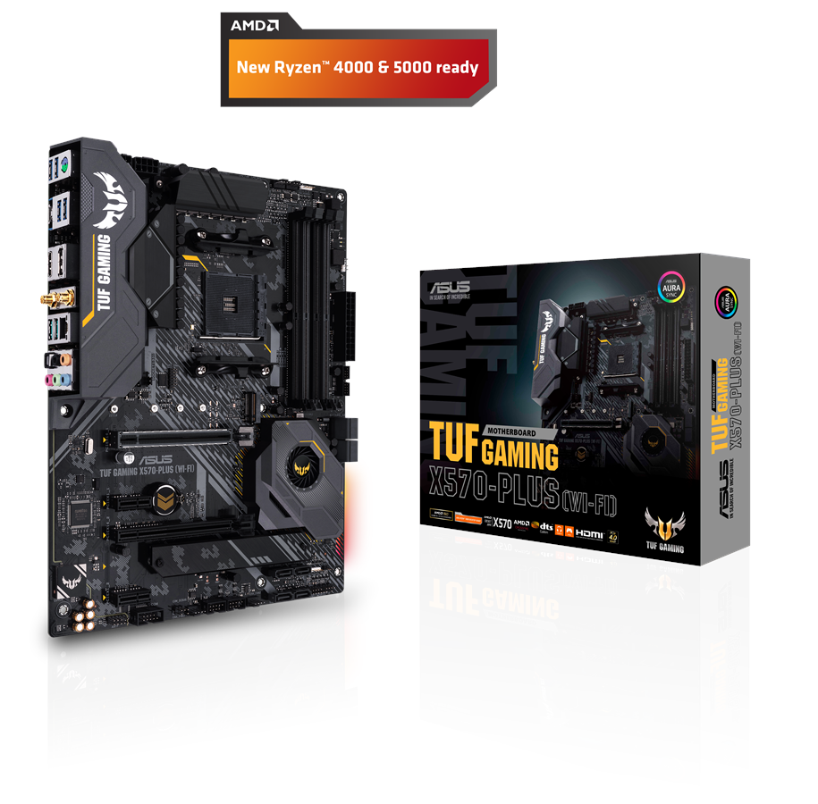 Bundkort - ASUS TUF GAMING X570-PLUS (WI-FI) Bundkort - AMD X570 - AMD AM4 socket - DDR4 RAM - ATX - 90MB1170-M0EAY0