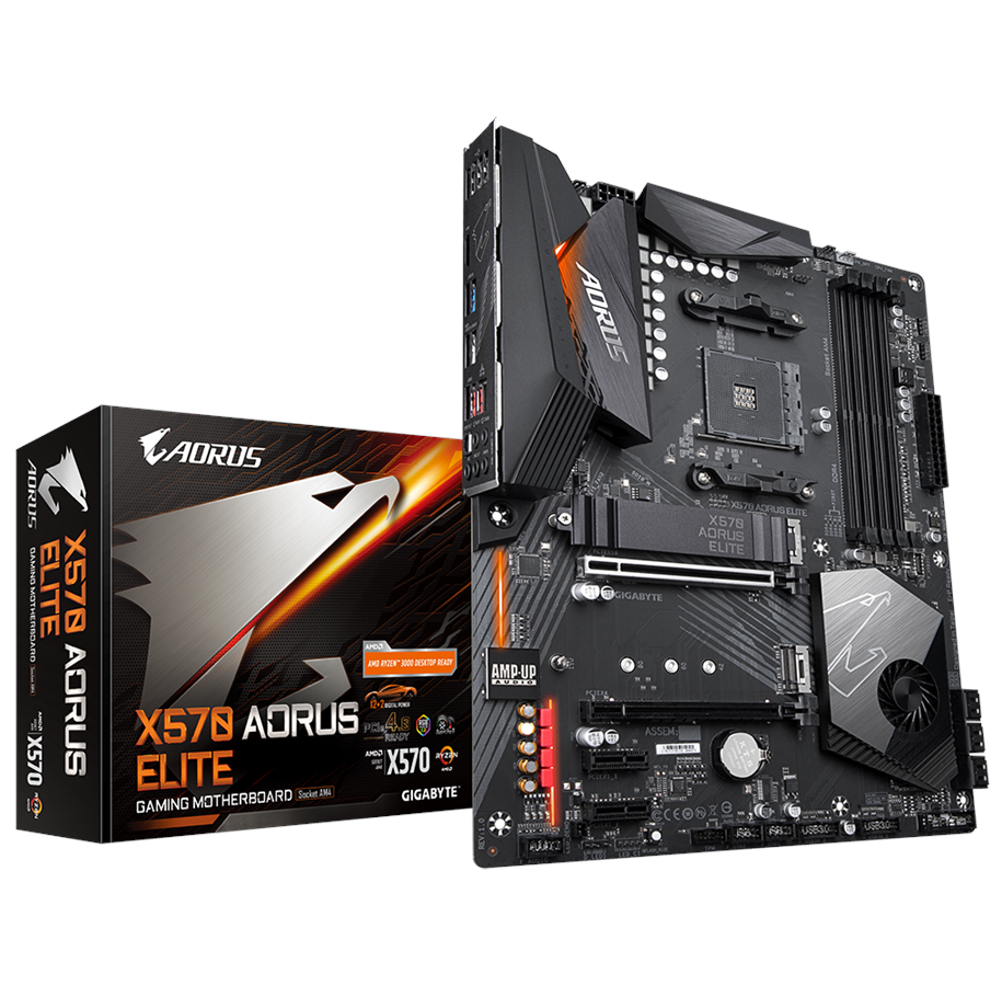 Bundkort - GIGABYTE X570 AORUS ELITE Bundkort - AMD X570 - AMD AM4 socket - DDR4 RAM - ATX - X570 AORUS ELITE