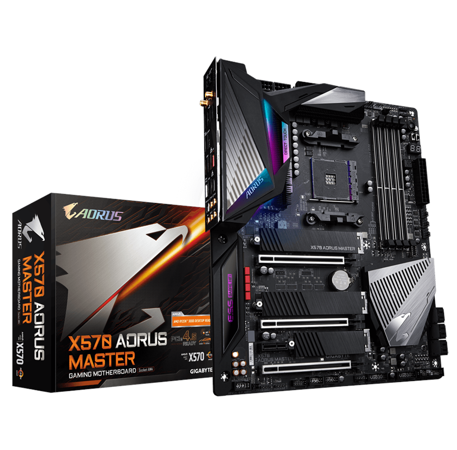 Bundkort - GIGABYTE X570 AORUS MASTER Bundkort - AMD X570 - AMD AM4 socket - DDR4 RAM - ATX - X570 AORUS MASTER