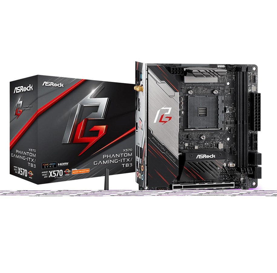 Bundkort - ASRock X570 PHANTOM GAMING-ITX/TB3 Bundkort - AMD X570 - AMD AM4 socket - DDR4 RAM - Mini-ITX - 90-MXBB10-A0UAYZ