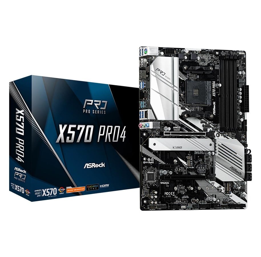 Bundkort - ASRock X570 PRO4 Bundkort - AMD X570 - AMD AM4 - DDR4 RAM - ATX - 90-MXBAT0-A0UAYZ