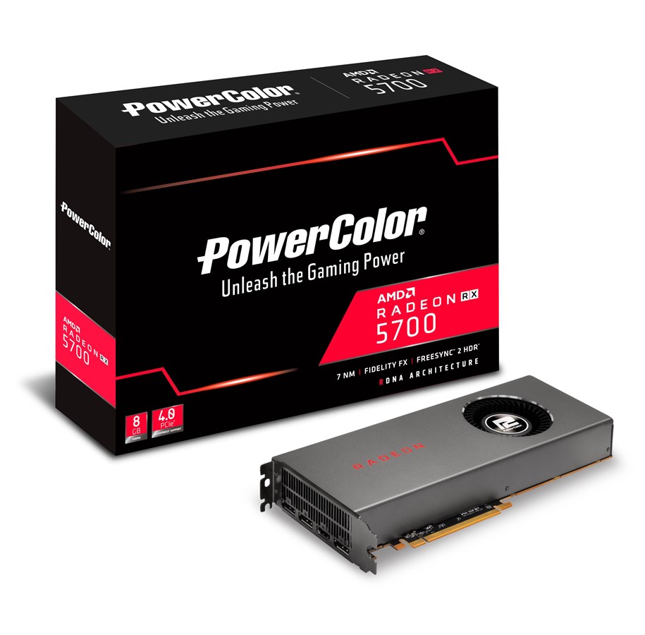 Grafikkort - PowerColor Radeon RX 5700 AMD Reference - 8GB GDDR6 RAM - Grafikkort - AXRX 5700 8GBD6-M3DH