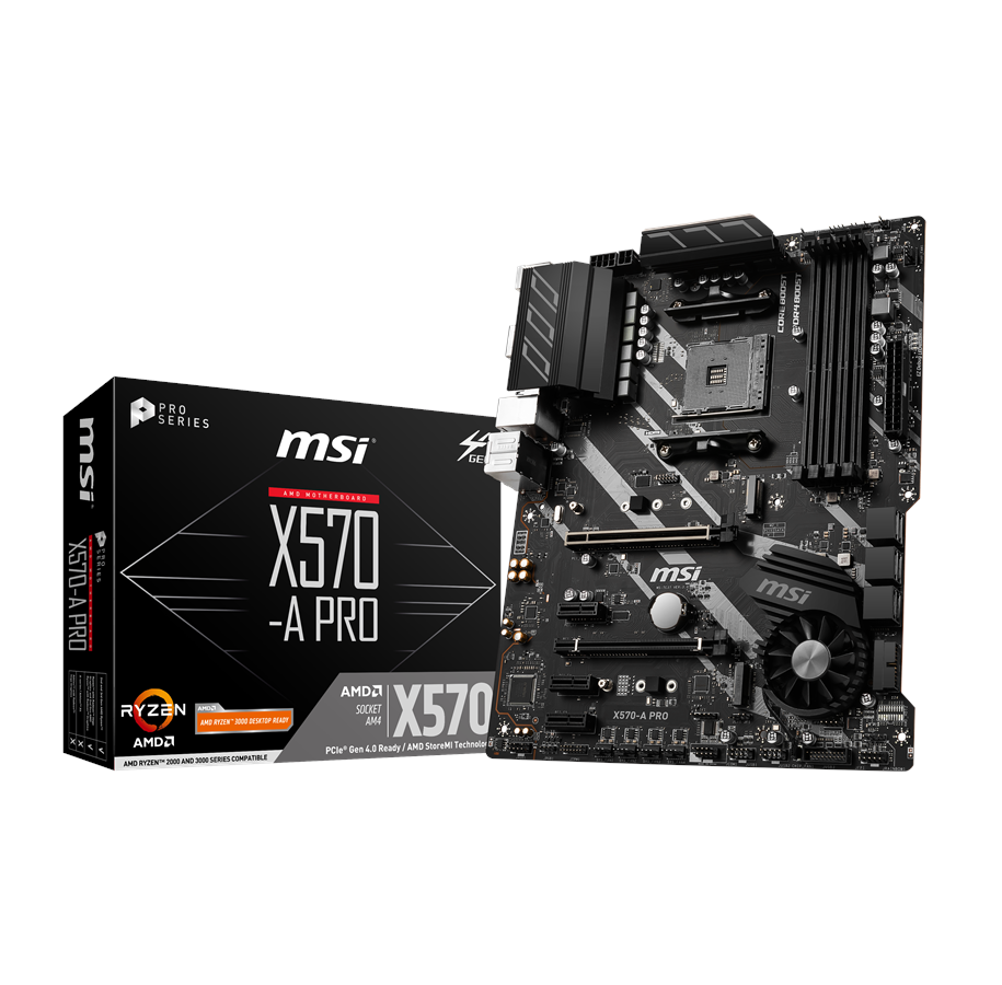 Bundkort - MSI X570-A PRO Bundkort - AMD X570 - AMD AM4 socket - DDR4 RAM - ATX - X570-A PRO