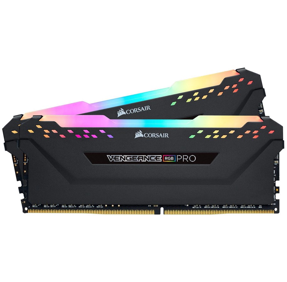 RAM - Corsair Vengeance RGB PRO DDR4-3200 - 32GB - CL16 - Dual Channel (2 pcs) - Intel XMP - Sort med RGB - CMW32GX4M2Z3200C16