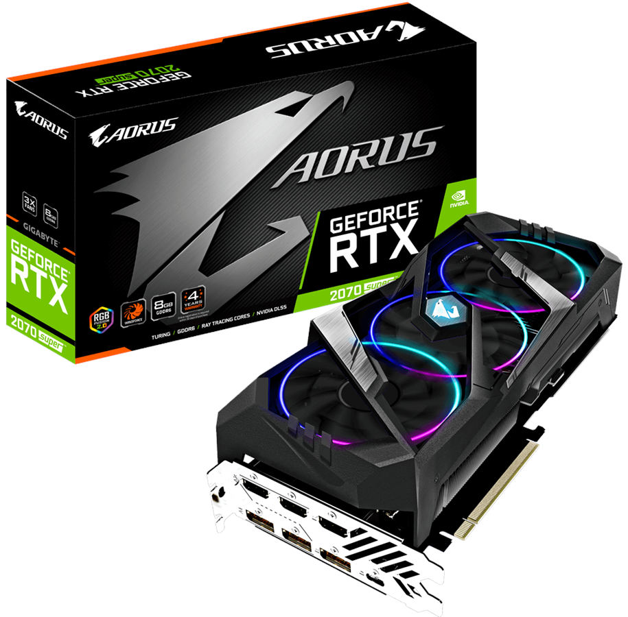 Grafikkort - GIGABYTE GeForce RTX 2070 SUPER AORUS - 8GB GDDR6 RAM - Grafikkort - GV-N207SAORUS-8GC