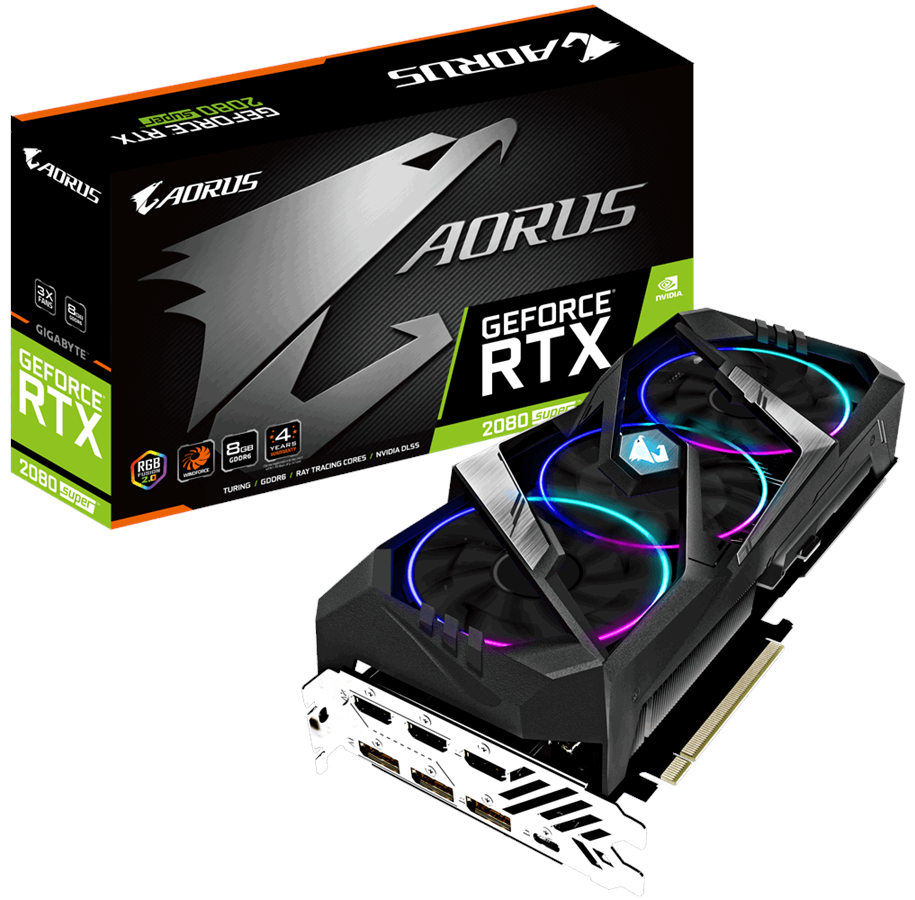 Grafikkort - GIGABYTE GeForce RTX 2080 SUPER AORUS - 8GB GDDR6 RAM - Grafikkort - GV-N208SAORUS-8GC
