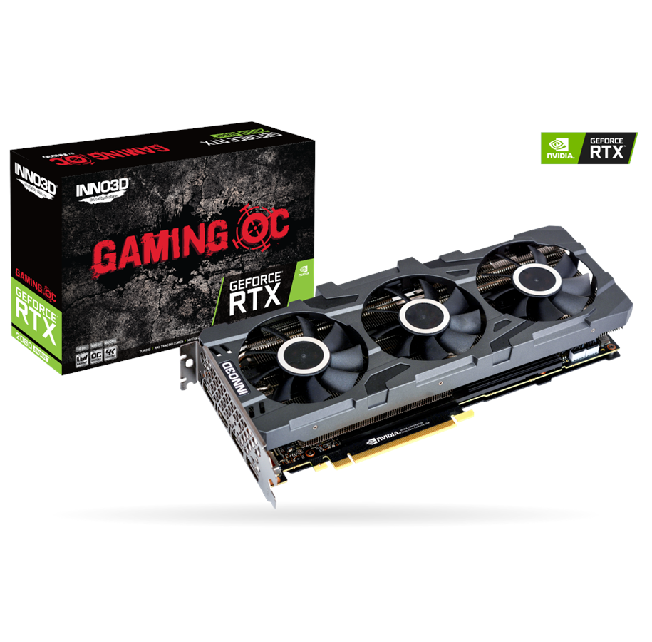 Grafikkort - Inno3D GeForce RTX 2080 SUPER Gaming OC X3 - 8GB GDDR6 RAM - Grafikkort - N208S3-08D6X-1180VA24