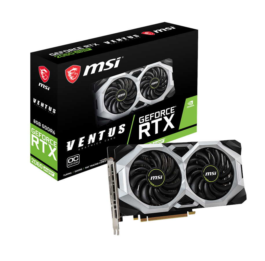 Grafikkort - MSI GeForce RTX 2060 SUPER VENTUS OC - 8GB GDDR6 RAM - Grafikkort - RTX 2060 SUPER VENTUS OC