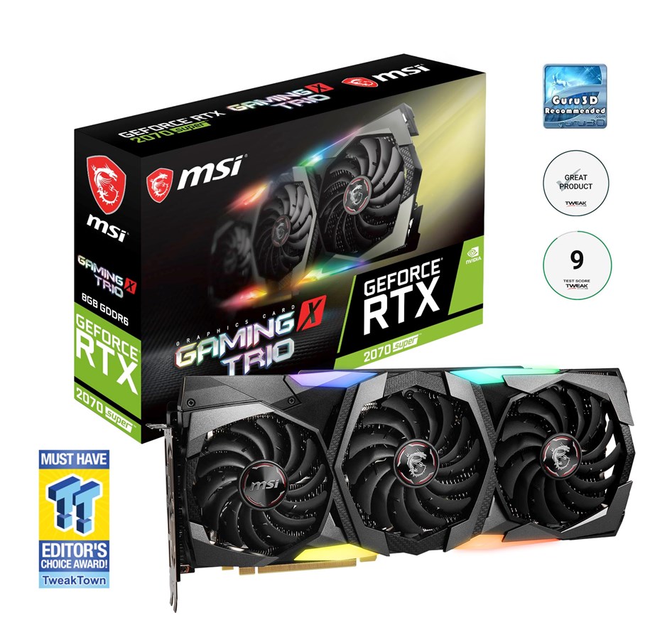 Grafikkort - MSI GeForce RTX 2070 SUPER GAMING X TRIO - 8GB GDDR6 RAM - Grafikkort - RTX 2070 SUPER GAMING X TRIO