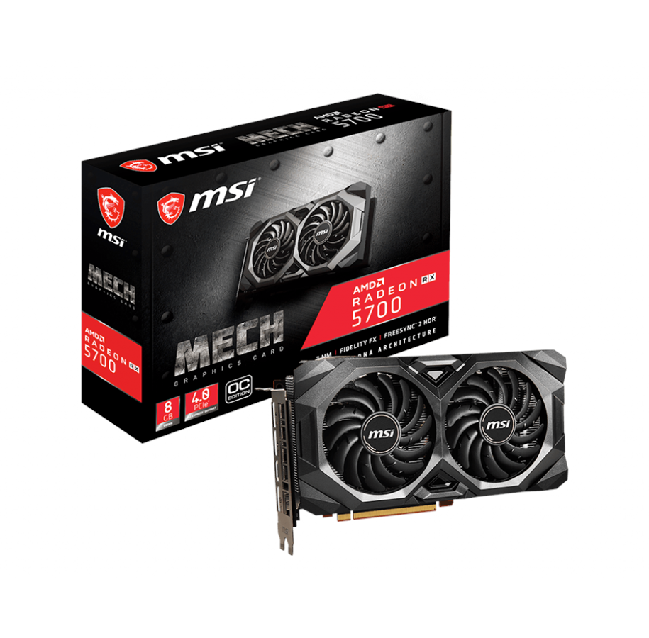Grafikkort - MSI Radeon RX 5700 MECH OC - 8GB GDDR6 RAM - Grafikkort - RX 5700 MECH OC