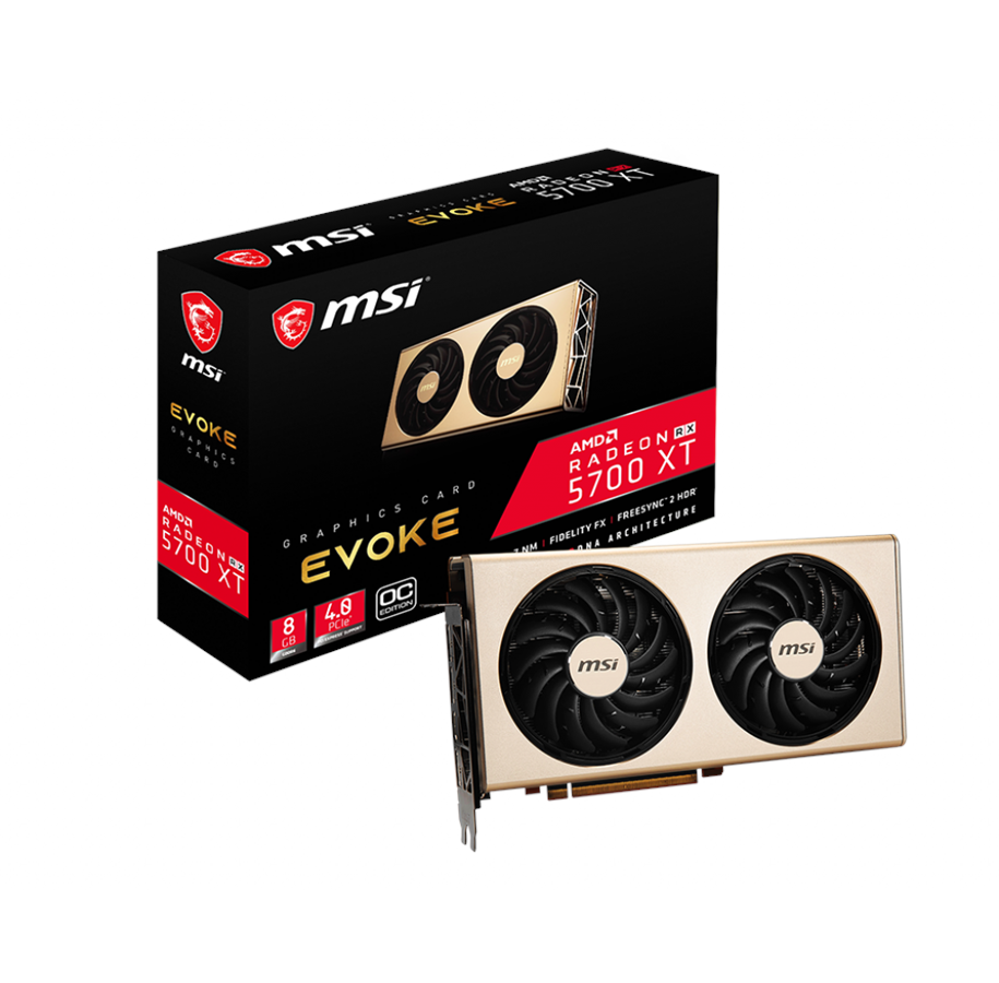 Grafikkort - MSI Radeon RX 5700 XT EVOKE OC - 8GB GDDR6 RAM - Grafikkort - RX 5700 XT EVOKE OC
