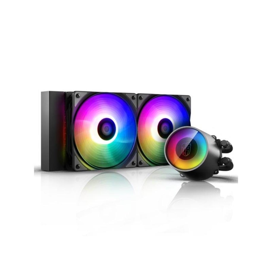 CPU Køler - DeepCool Castle 240 RGB V2 - CPU Vandkøling - Max 30 dBA - DP-GS-H12AR-CSL240V2