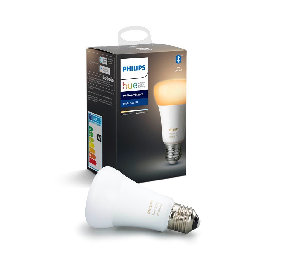 Smart Home - Philips Hue White Ambiance E27 Pære - BT - 929002216901