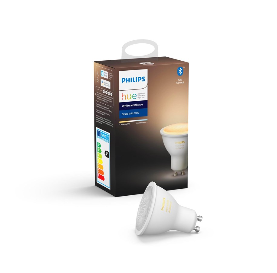 Smart Home - Philips Hue White Ambiance GU10 Pære - BT - 929001953301
