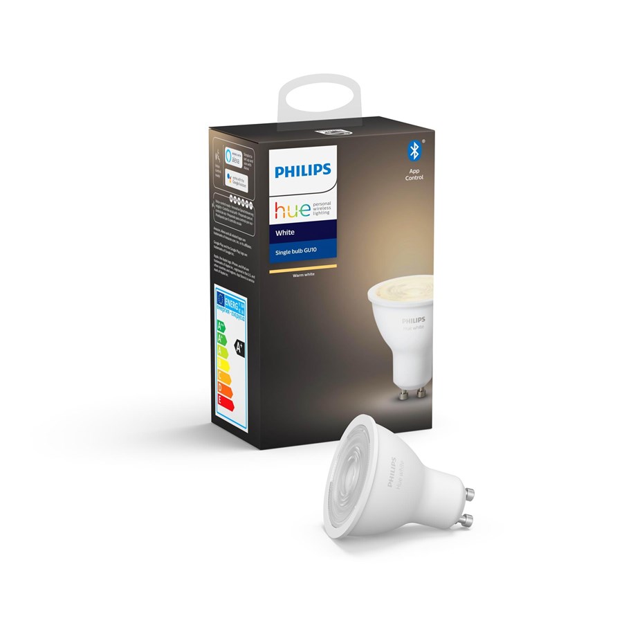 Smart Home - Philips Hue White GU10 Pære - BT - 929001953501