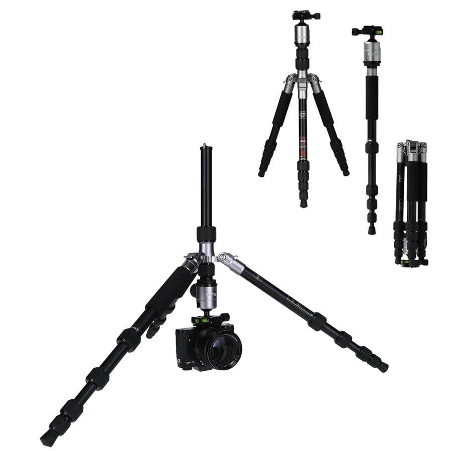 Rollei Compact Traveler Carbon Stativ + QAL-50 Schnellwechselplatten (2 Stück) – Leicht & Reisefreundlich