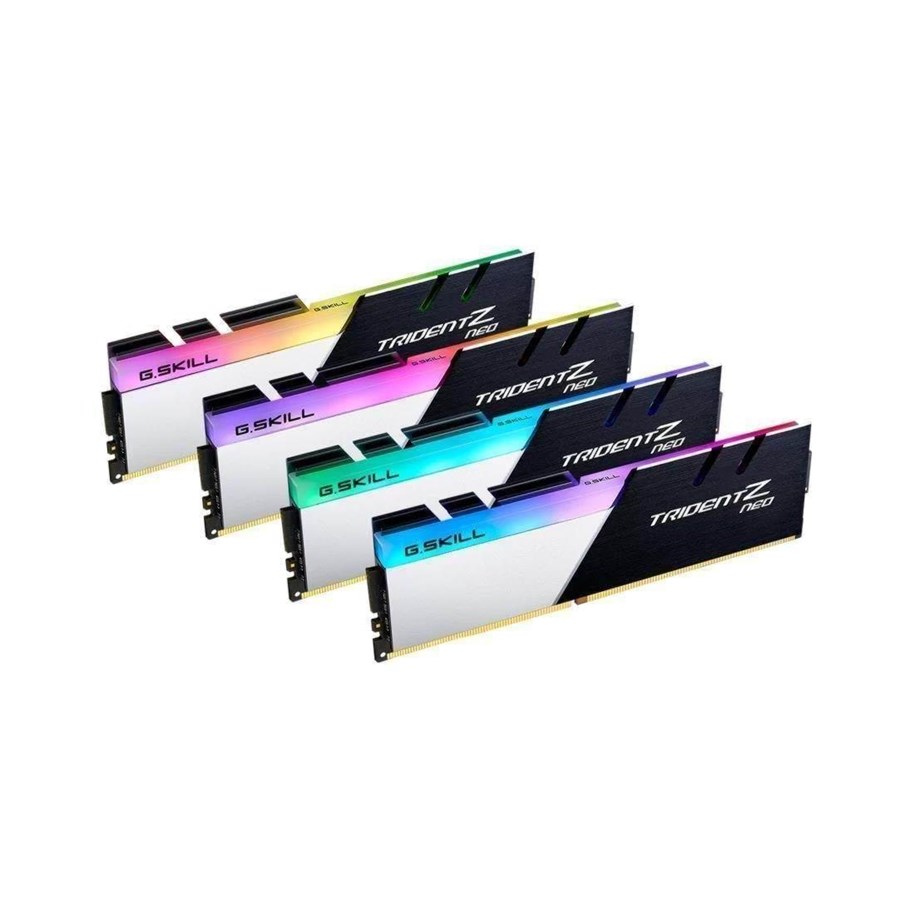 RAM - G.Skill Trident Z Neo DDR4-3200 - 32GB - CL14 - Quad Channel (4 pcs) - AMD Optimized - Sort med RGB - F4-3200C14Q-32GTZN