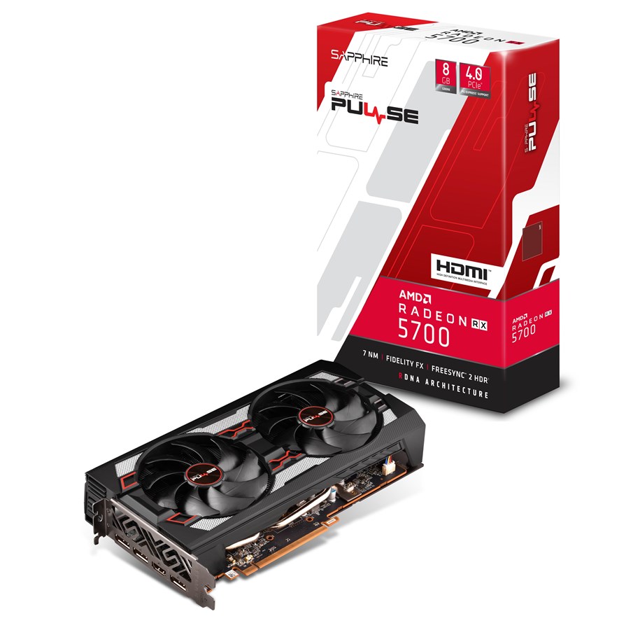 Grafikkort - Sapphire Radeon RX 5700 Pulse OC - 8GB GDDR6 RAM - Grafikkort - 11294-01-20G