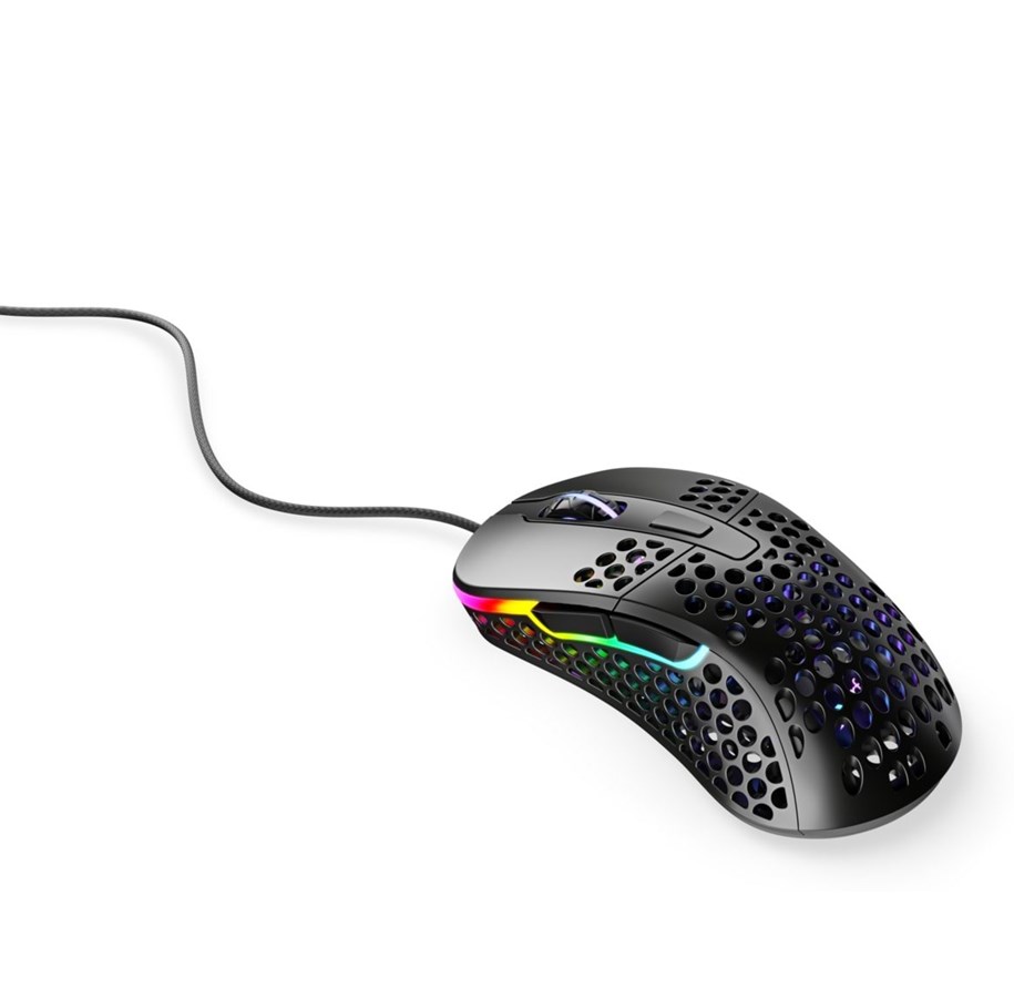 Mus - Xtrfy M4 RGB - Black - Gaming Mus - Optisk - 6 knapper - Sort med RGB lys - XG-M4-RGB-BLACK
