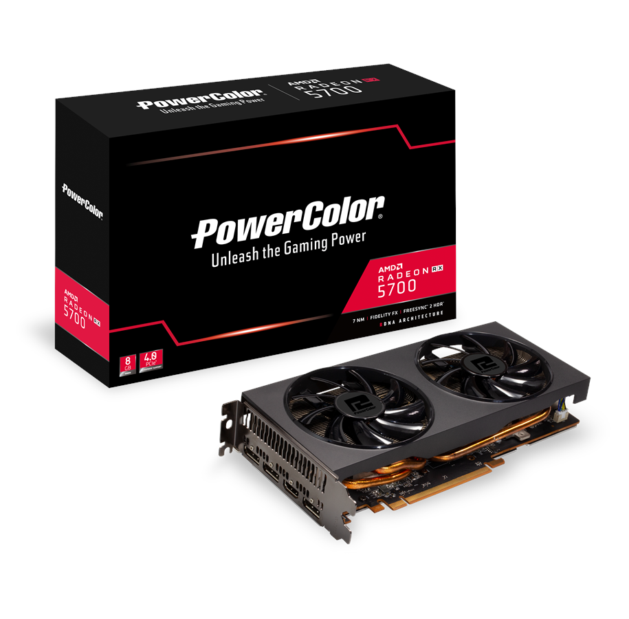 Grafikkort - PowerColor Radeon RX 5700 - 8GB GDDR6 RAM - Grafikkort - AXRX 5700 8GBD6-3DH/OC