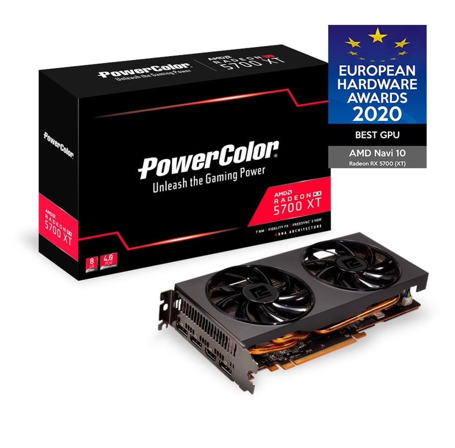 Grafikkort - PowerColor Radeon RX 5700 XT - 8GB GDDR6 RAM - Grafikkort - AXRX 5700XT 8GBD6-3DH