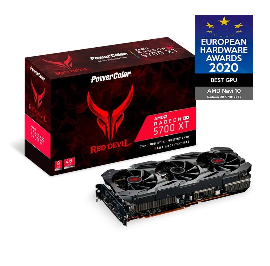 Grafikkort - PowerColor Radeon RX 5700 XT Red Devil - 8GB GDDR6 RAM - Grafikkort - AXRX 5700XT 8GBD6-3DHE/OC