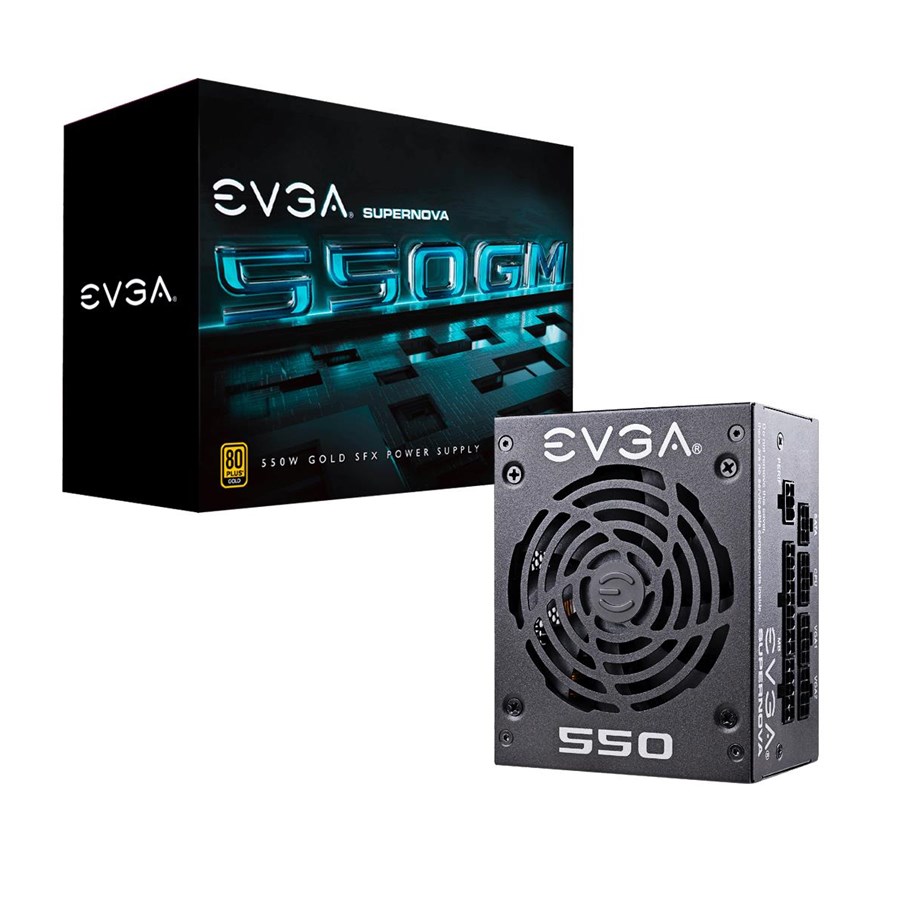 Strømforsyning - EVGA SuperNOVA 550 GM - SFX Strømforsyning - 550 Watt - 92 mm - ATX - 80 Plus Gold certified - 123-GM-0550-Y2
