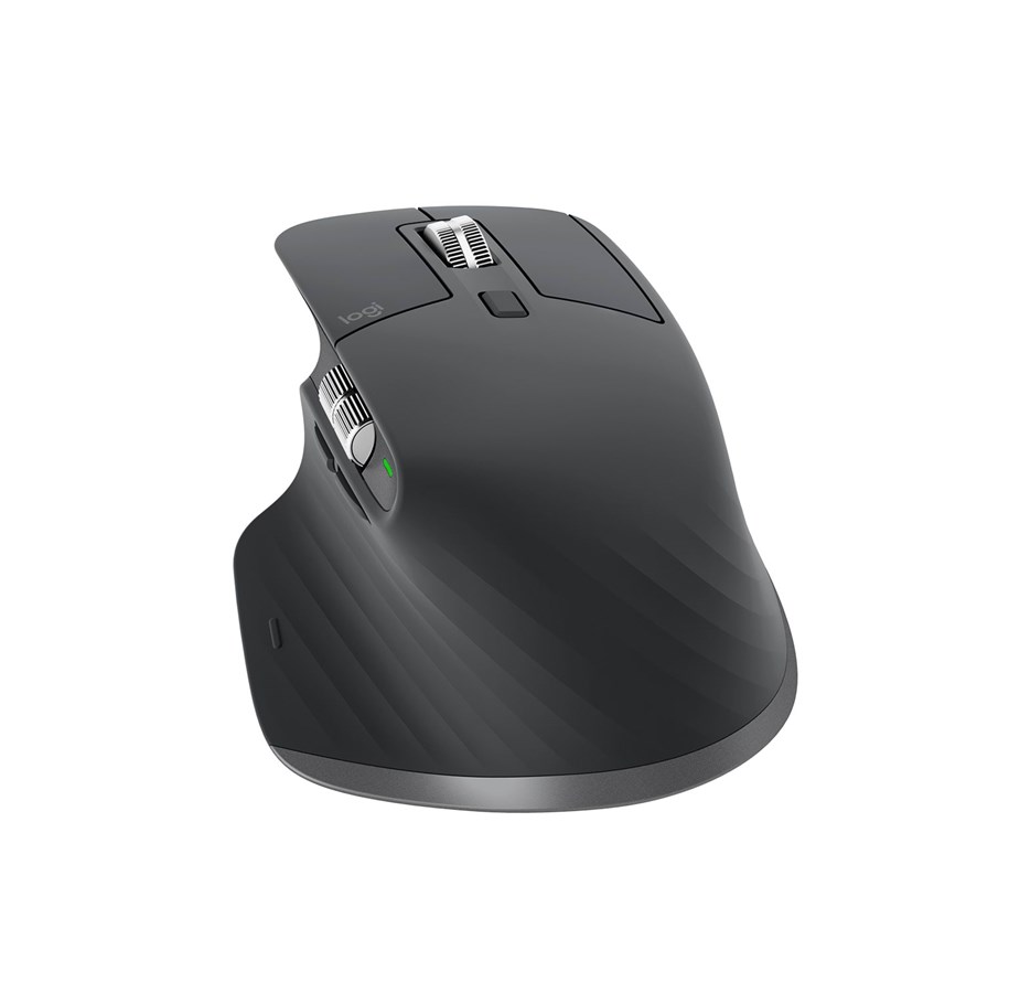 Mus - Logitech MX MASTER 3 Advanced Wireless Mouse - Graphite - Ergonomisk mus - Laser - 7 knapper - Sort - 910-005694