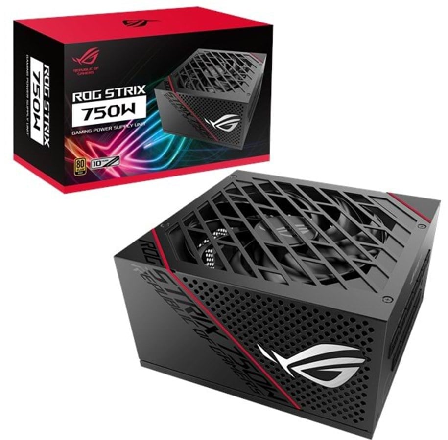 Strømforsyning - ASUS ROG STRIX 750G Strømforsyning - 750 Watt - 135 mm - ATX - 80 Plus Gold certified - 90YE00A0-B0NA00