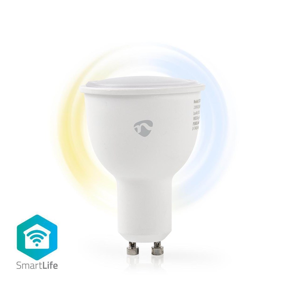 Smart Home - Nedis WiFi Smart LED GU10 Bulb Warm to Cool White - WIFILW10WTGU10