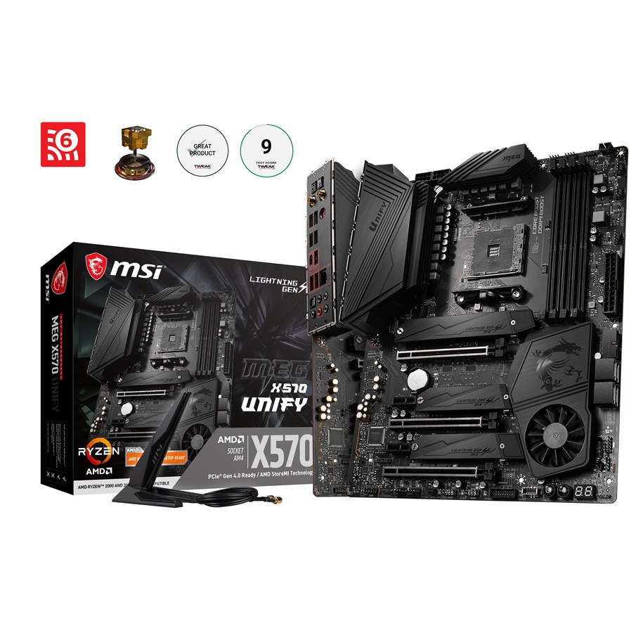 Bundkort - MSI MEG X570 UNIFY Bundkort - AMD X570 - AMD AM4 socket - DDR4 RAM - ATX - MEG X570 UNIFY
