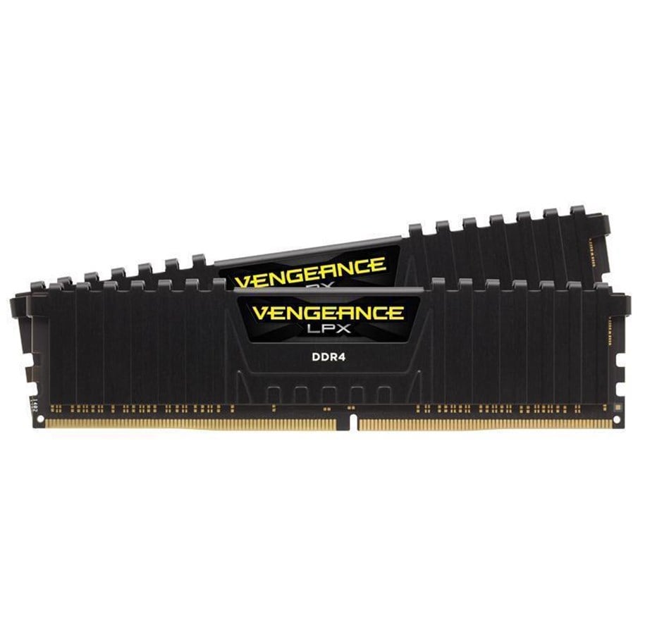 RAM - Corsair Vengeance LPX DDR4-3200 - 64GB - CL16 - Dual Channel (2 pcs) - Intel XMP - Sort - CMK64GX4M2E3200C16