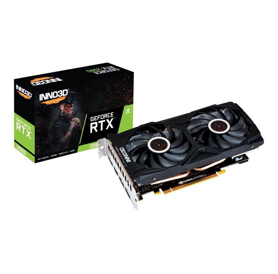 Grafikkort - Inno3D GeForce RTX 2060 Twin X2 - 6GB GDDR6 RAM - Grafikkort - N20602-06D6-1710VA15L