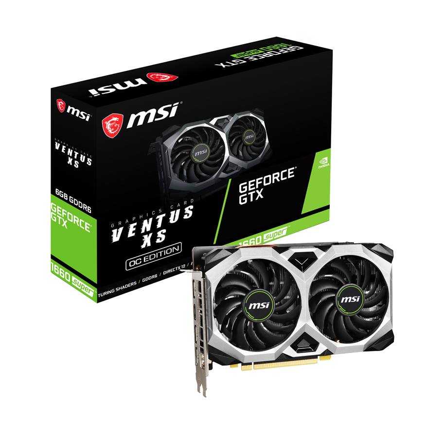 Grafikkort - MSI GeForce GTX 1660 SUPER VENTUS XS OC - 6GB GDDR6 RAM - Grafikkort - GTX 1660 SUPER VENTUS XS OC