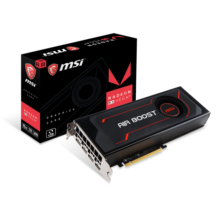 Grafikkort - MSI Radeon RX VEGA 64 AIR BOOST - 8GB HBM2 - Grafikkort - RX VEGA 64 AIR BOOST 8G