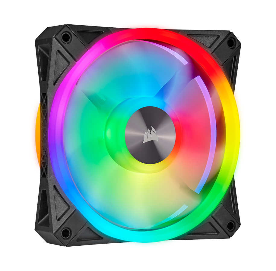 Kabinet Køler - Corsair iCUE QL120 RGB - Black - Kabinet køler - 120mm - Sort med RGB LED lys - 26 dBA - CO-9050097-WW