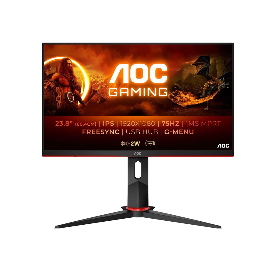 Skærm - 24" AOC 24G2U5/BK - 1920x1080- 75Hz - IPS - 24G2U5/BK