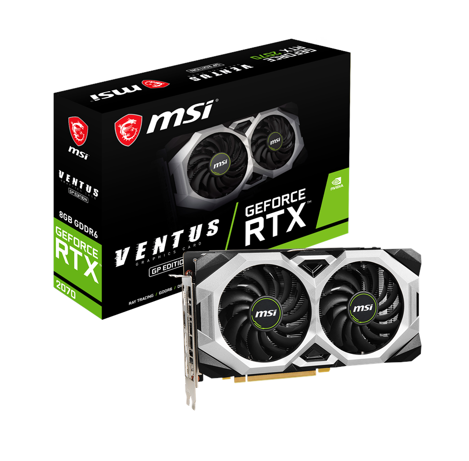 Grafikkort - MSI GeForce RTX 2070 VENTUS GP - 8GB GDDR6 RAM - Grafikkort - RTX 2070 VENTUS GP