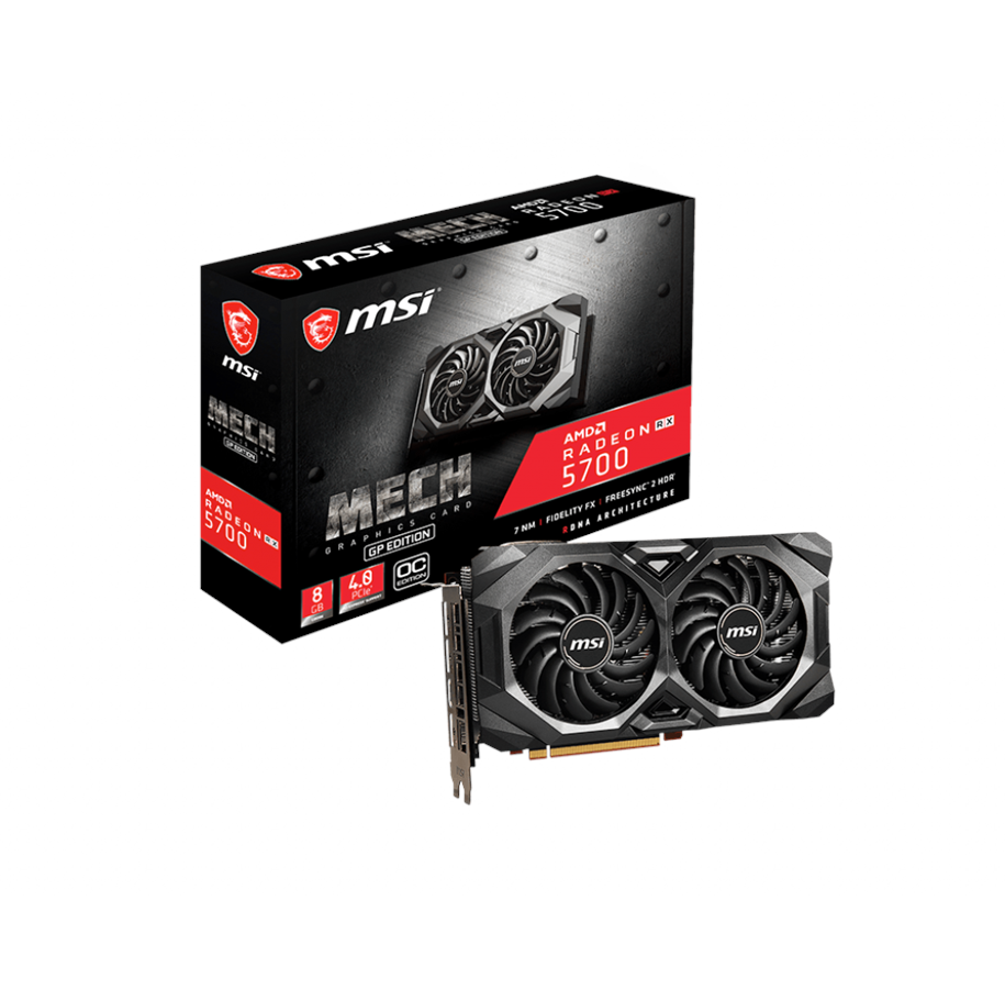 Grafikkort - MSI Radeon RX 5700 MECH GP OC - 8GB GDDR6 RAM - Grafikkort - RX 5700 MECH GP OC