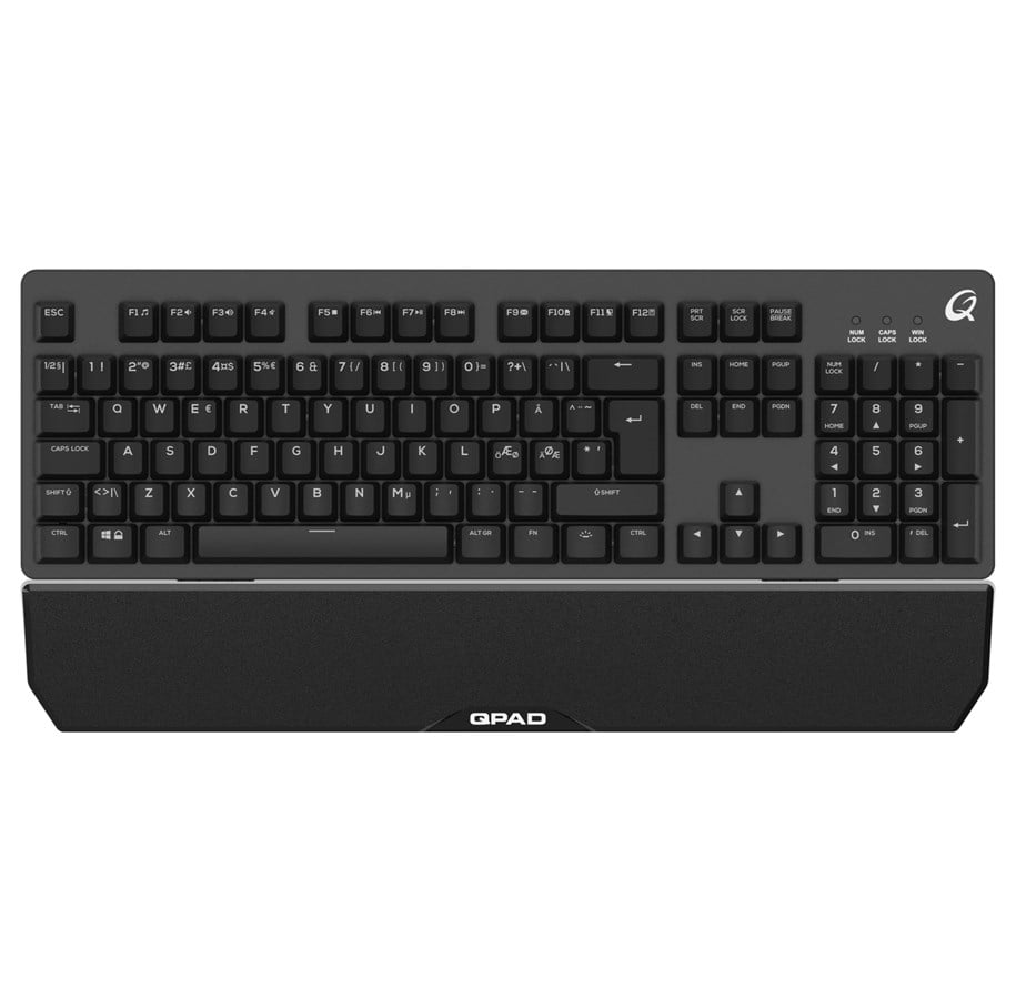 Tastatur - QPAD MK 40 PRO Gaming Membranical Keyboard - Gaming Tastatur - Nordisk - Sort - 9J.P7N8A.K0P