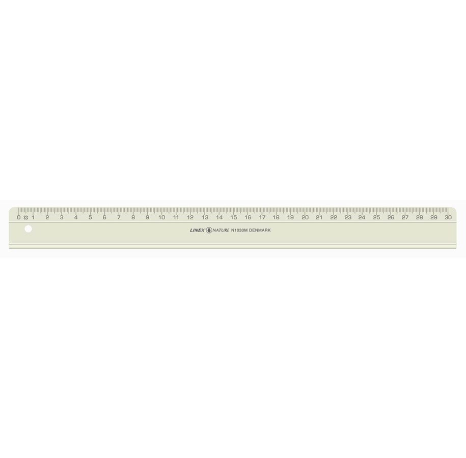 Skrive- og Tegneværktøjer - Linex  N1030Blk Nature Lineal 30 Cm Bulk *DEMO* - 100413066