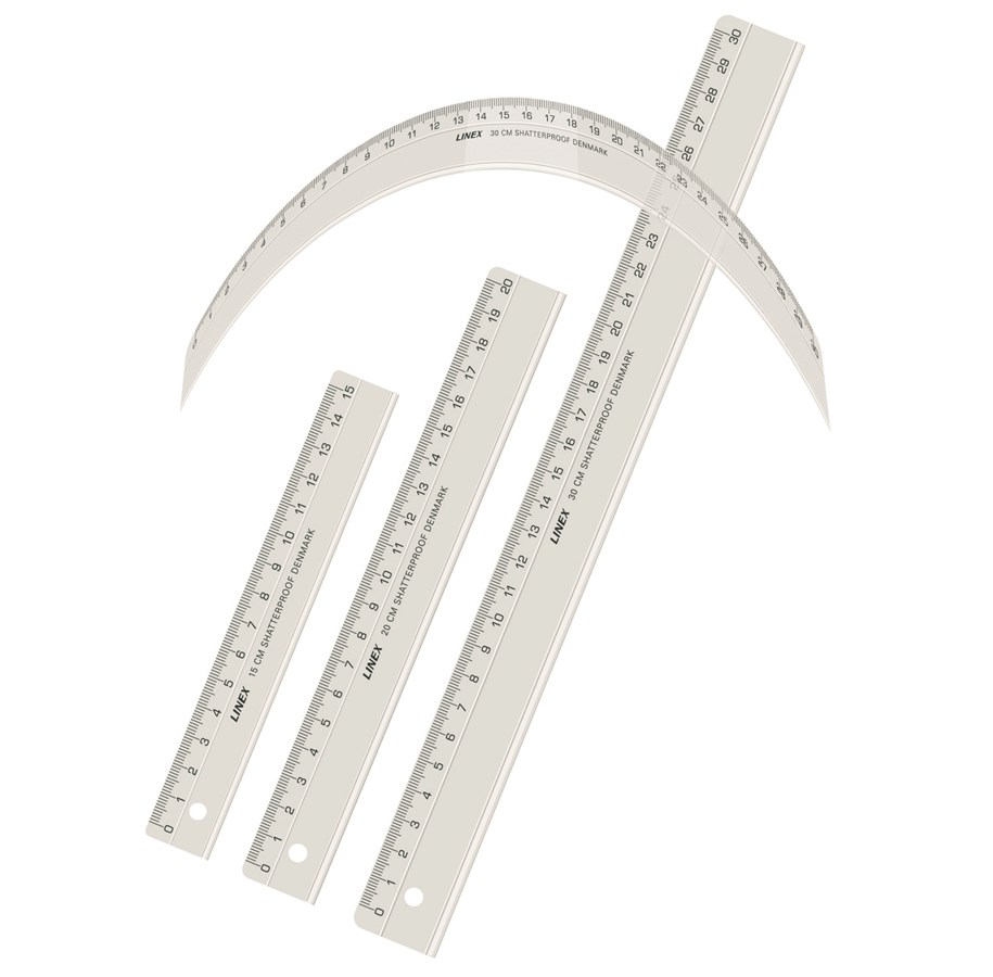 Skrive- og Tegneværktøjer - Linex  Brudsikker Lineal 15 Cm - 100552559