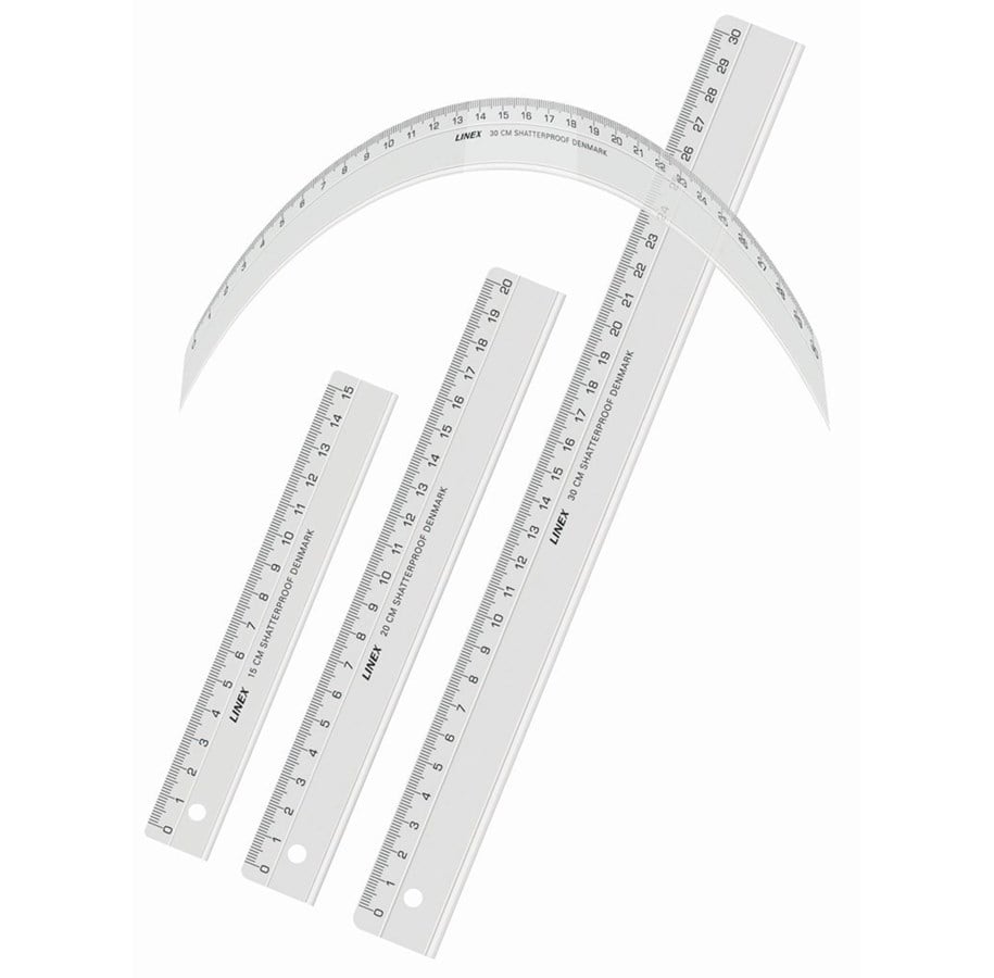 Skrive- og Tegneværktøjer - Linex  Brudsikker Lineal 20 Cm *DEMO* - 100552560