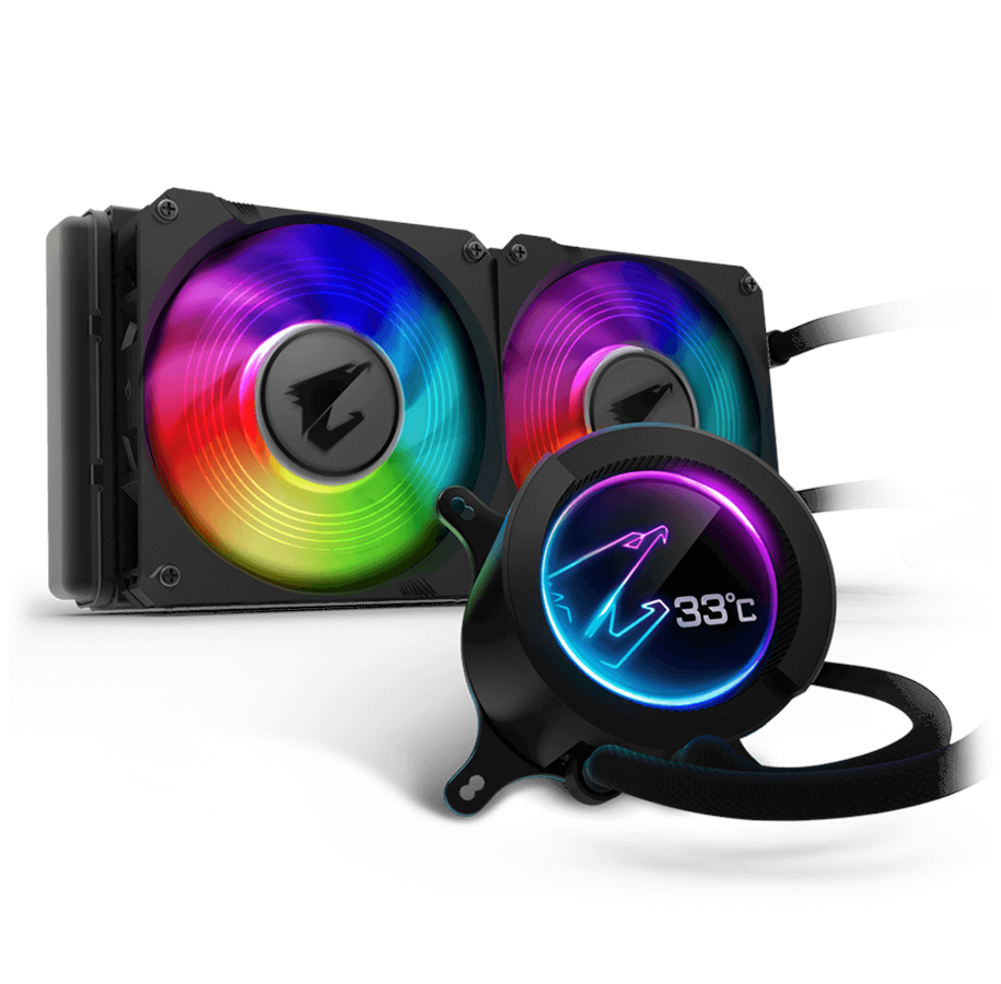 CPU Køler - GIGABYTE AORUS Liquid Cooler 240 - CPU Vandkøling - Max 39 dBA - GP-ALQCO240