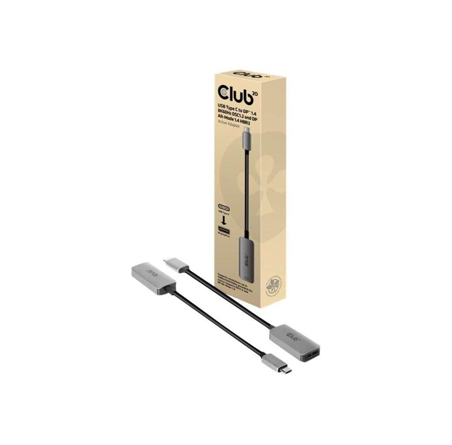 Skærmkabel - Club 3D Club3D Adapter USB 3.2 Typ C > DP 1.4 8K60Hz HDR a - CAC-1567