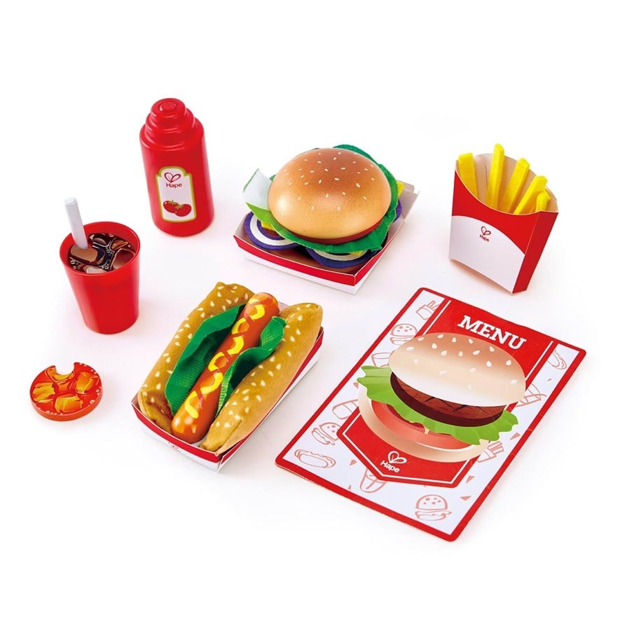 Trælegetøj - Hape Fast Food Set - 6113