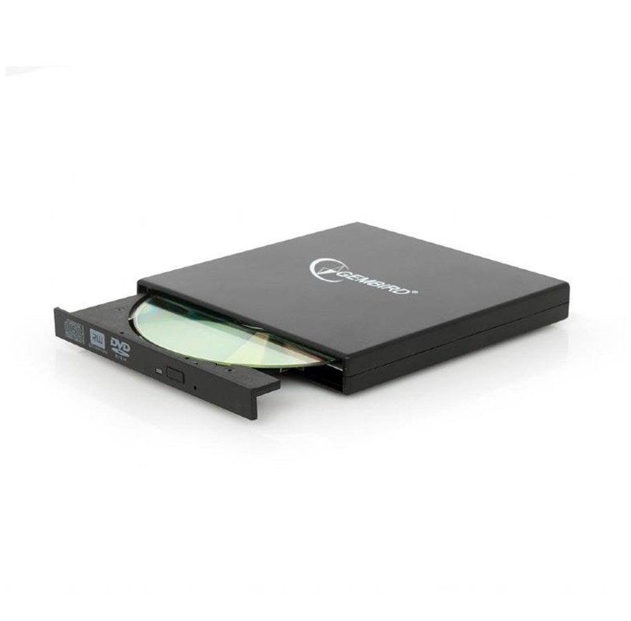 Optiske Drev (DVD / BR / Floppy) - Gembird DVD-USB-02 External USB CD/DVD dri - DVD-RW (Brænder) - USB 2.0 - Sort - DVD-USB-02