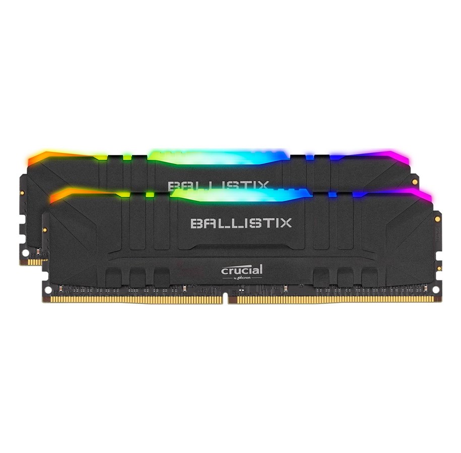 RAM - Crucial Ballistix DDR4-3600 C16 DC - Black RGB - 64GB - BL2K32G36C16U4BL