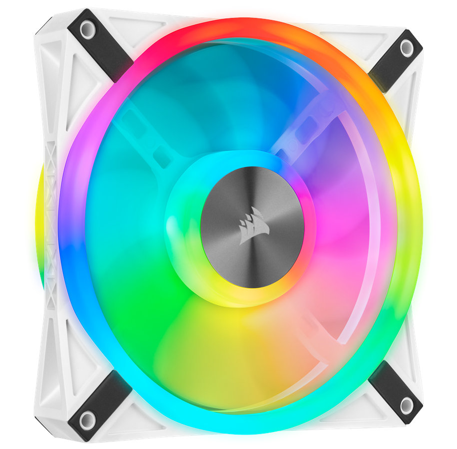 Kabinet Køler - Corsair iCUE QL140 RGB - White - Kabinet køler - 140mm - Hvid med RGB - 26 dBA - CO-9050105-WW