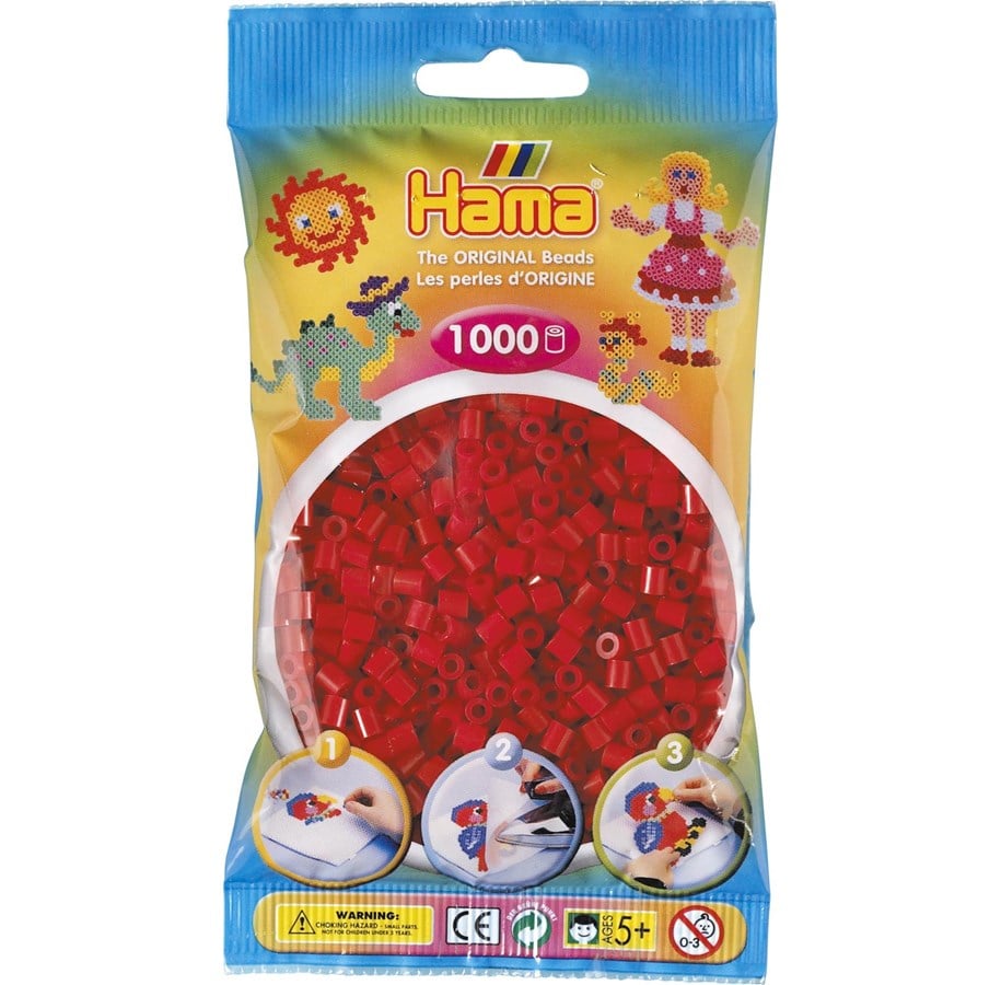 Kreativt Legetøj - Hama Ironing beads-dark red 1000 pcs - 207-22